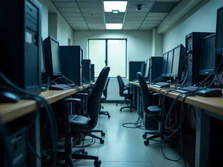 Before: Cluttered Office